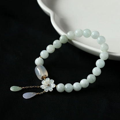 Satori Totem Natural Jade Bead Bracelet