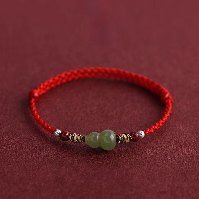 Satori Totem Hand-Woven Natural Jade Gourd Bracelet