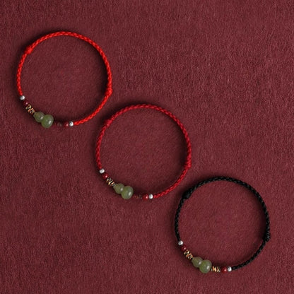 Satori Totem Hand-Woven Natural Jade Gourd Bracelet