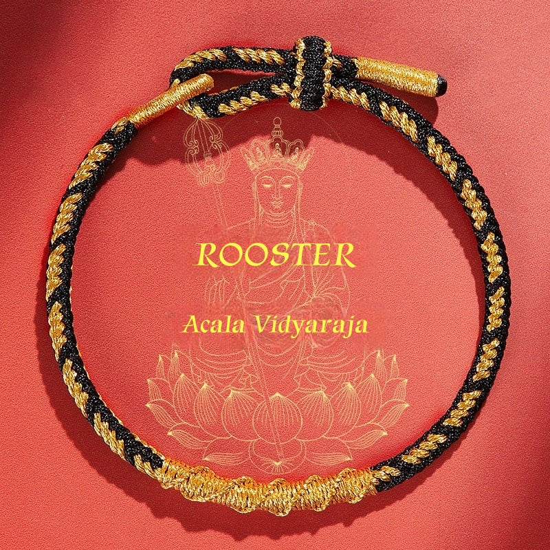 Satori Totem Chinese Zodiac Defuse Tai Sui Blessing Talismanic Red String Bracelet