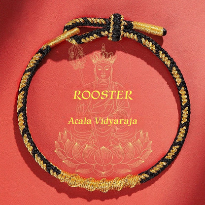 Satori Totem Chinese Zodiac Defuse Tai Sui Blessing Talismanic Red String Bracelet