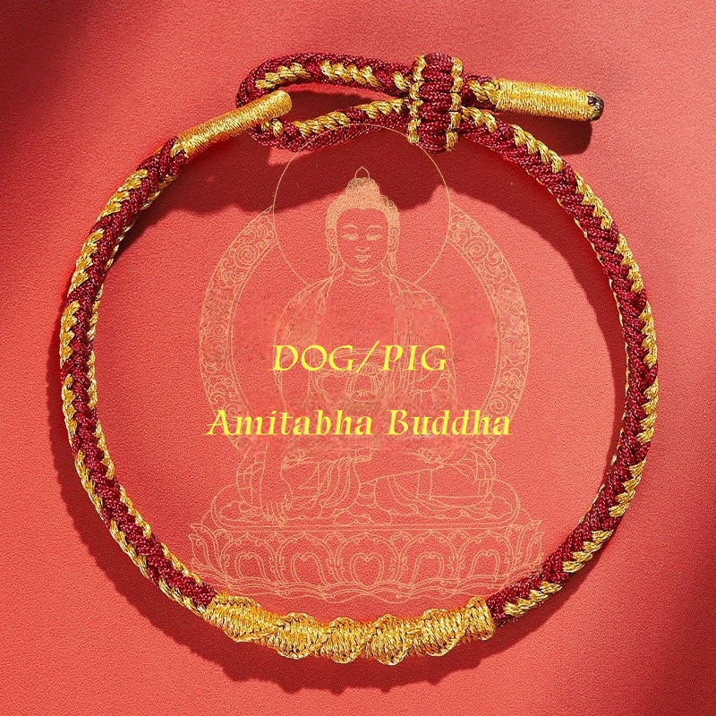 Satori Totem Chinese Zodiac Defuse Tai Sui Blessing Talismanic Red String Bracelet