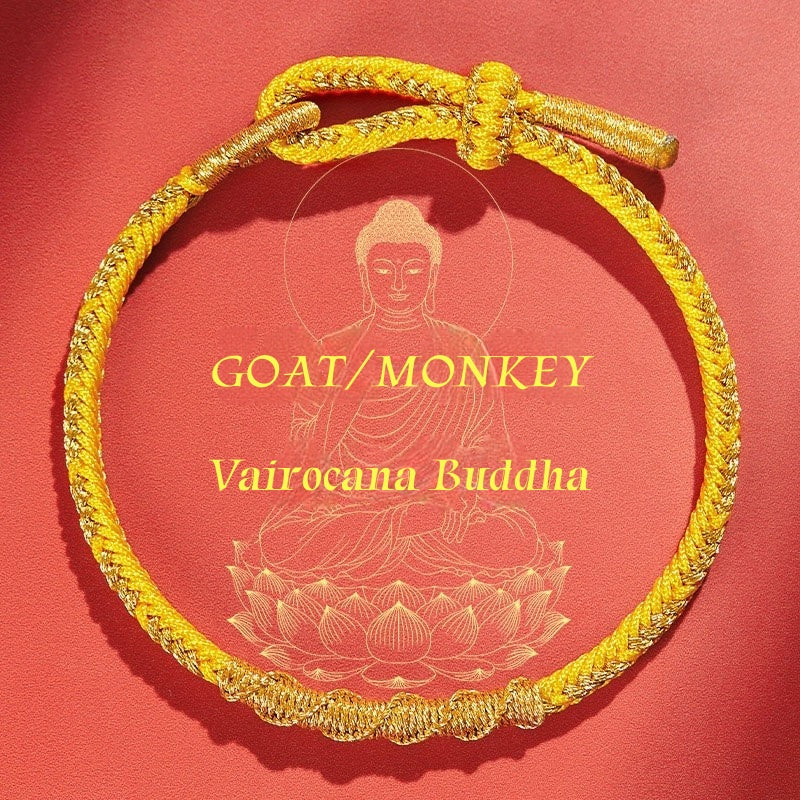 Satori Totem Chinese Zodiac Defuse Tai Sui Blessing Talismanic Red String Bracelet