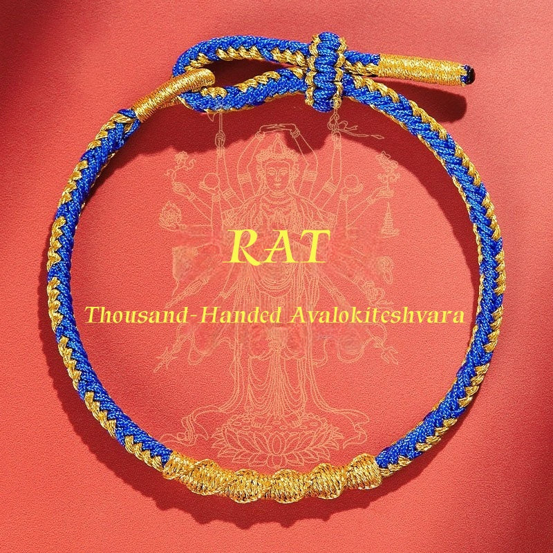 Satori Totem Chinese Zodiac Defuse Tai Sui Blessing Talismanic Red String Bracelet