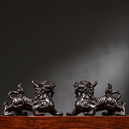 Satori Totem Ebony Couple PiXiu Feng Shui Ornament
