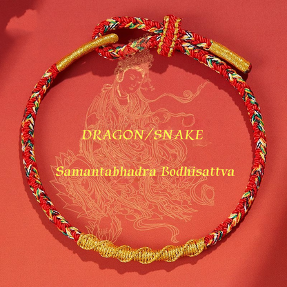 Satori Totem Chinese Zodiac Defuse Tai Sui Blessing Talismanic Red String Bracelet