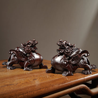 Satori Totem Ebony Couple PiXiu Feng Shui Ornament
