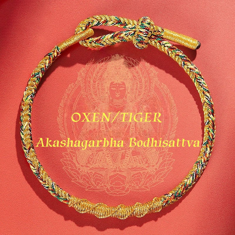 Satori Totem Chinese Zodiac Defuse Tai Sui Blessing Talismanic Red String Bracelet