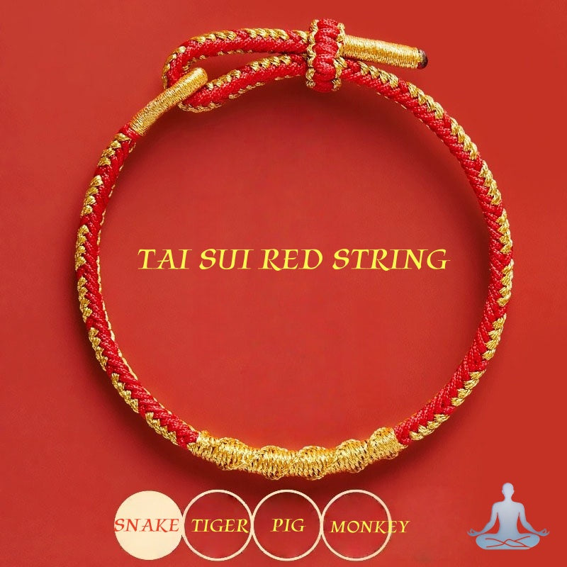 Satori Totem Chinese Zodiac Defuse Tai Sui Blessing Talismanic Red String Bracelet