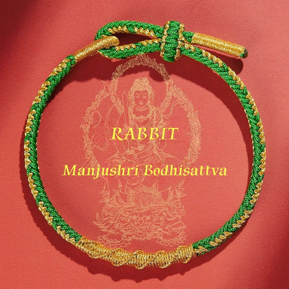 Satori Totem Chinese Zodiac Defuse Tai Sui Blessing Talismanic Red String Bracelet