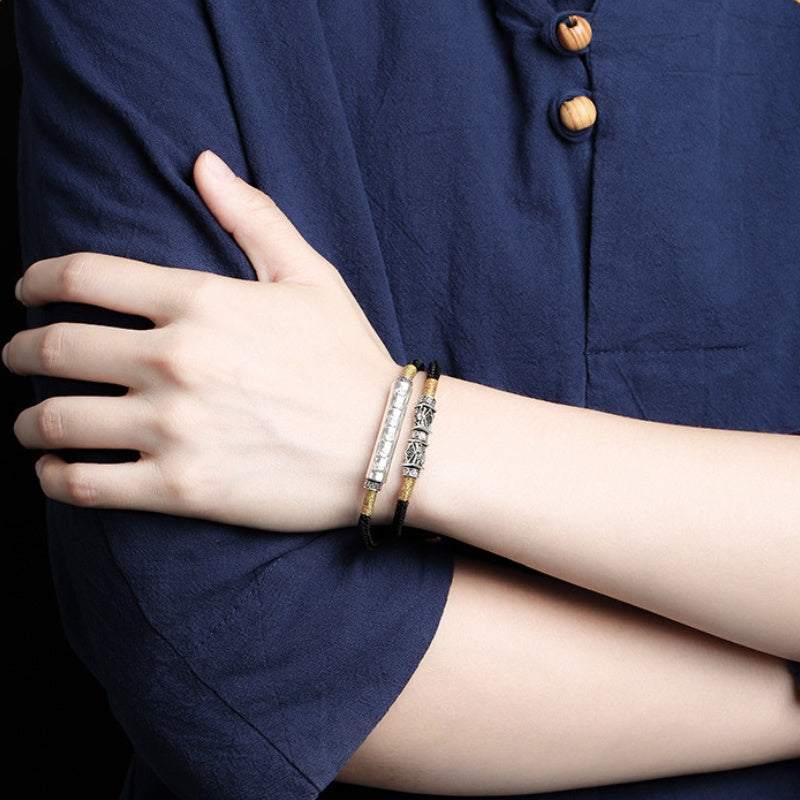 Satori Totem Tibetan Om mani padme hum Double Bracelet