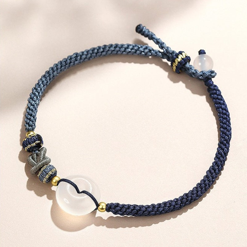 Satori Totem White Agate Fu Couple Bracelets