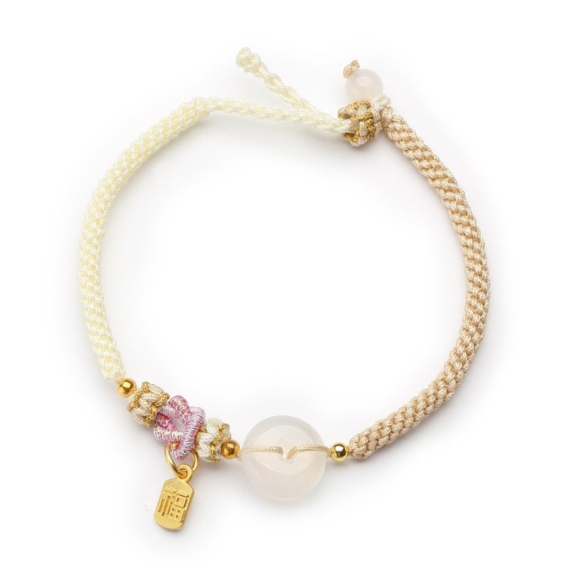 Satori Totem White Agate Fu Couple Bracelets