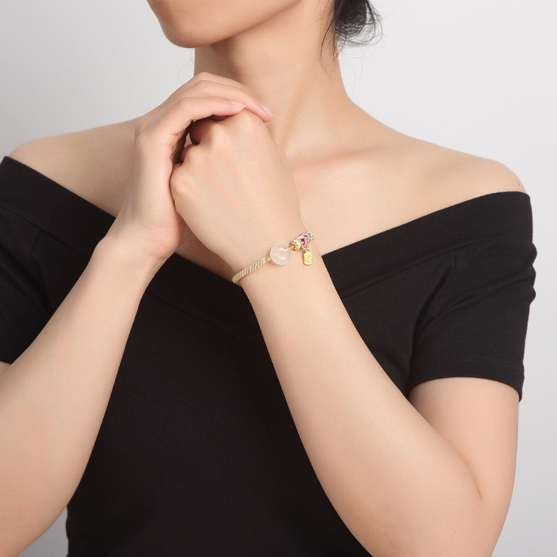 Satori Totem White Agate Fu Couple Bracelets