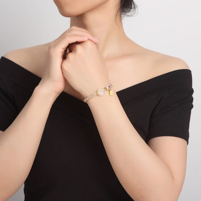 Satori Totem White Agate Fu Couple Bracelets