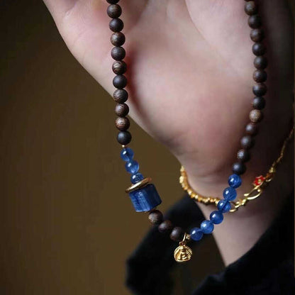 Satori Totem Chinan Agarwood Blue Quartz Serenity Bracelet