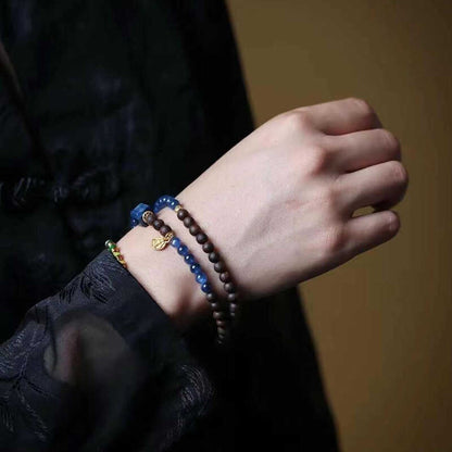 Satori Totem Chinan Agarwood Blue Quartz Serenity Bracelet