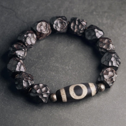 Satori Totem Ebony Dzi Tibetan Bracelet