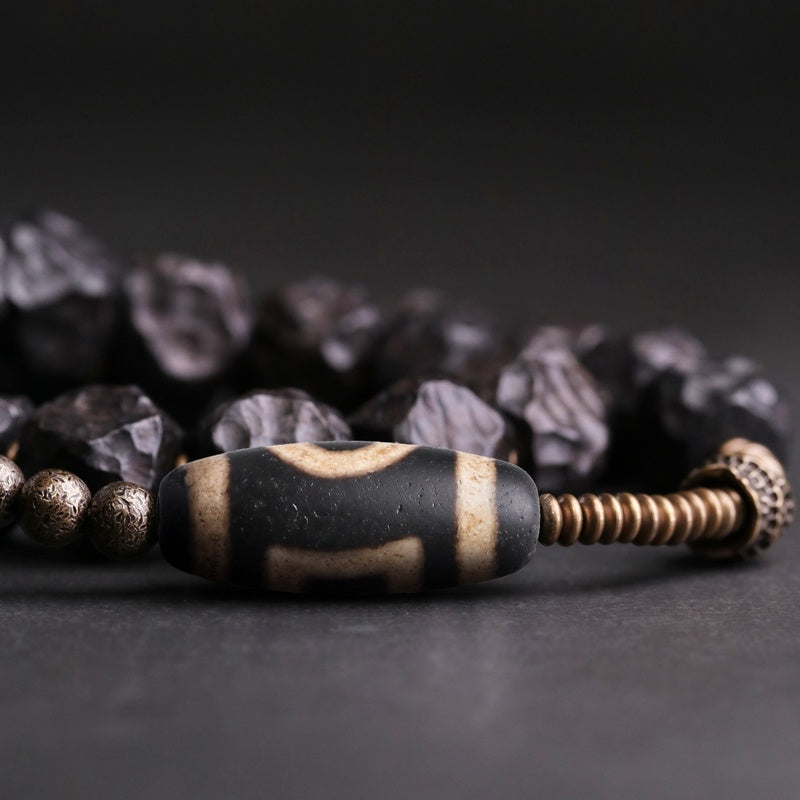 Satori Totem Ebony Dzi Tibetan Bracelet
