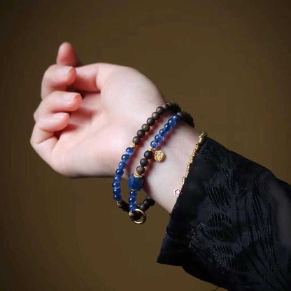 Satori Totem Chinan Agarwood Blue Quartz Serenity Bracelet